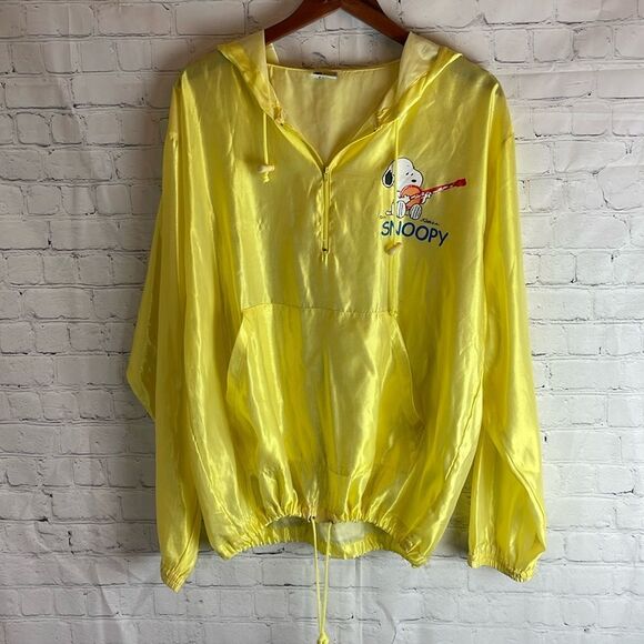 Peanuts Snoopy Yellow Track Jacket One Size - Picture 1 of 8